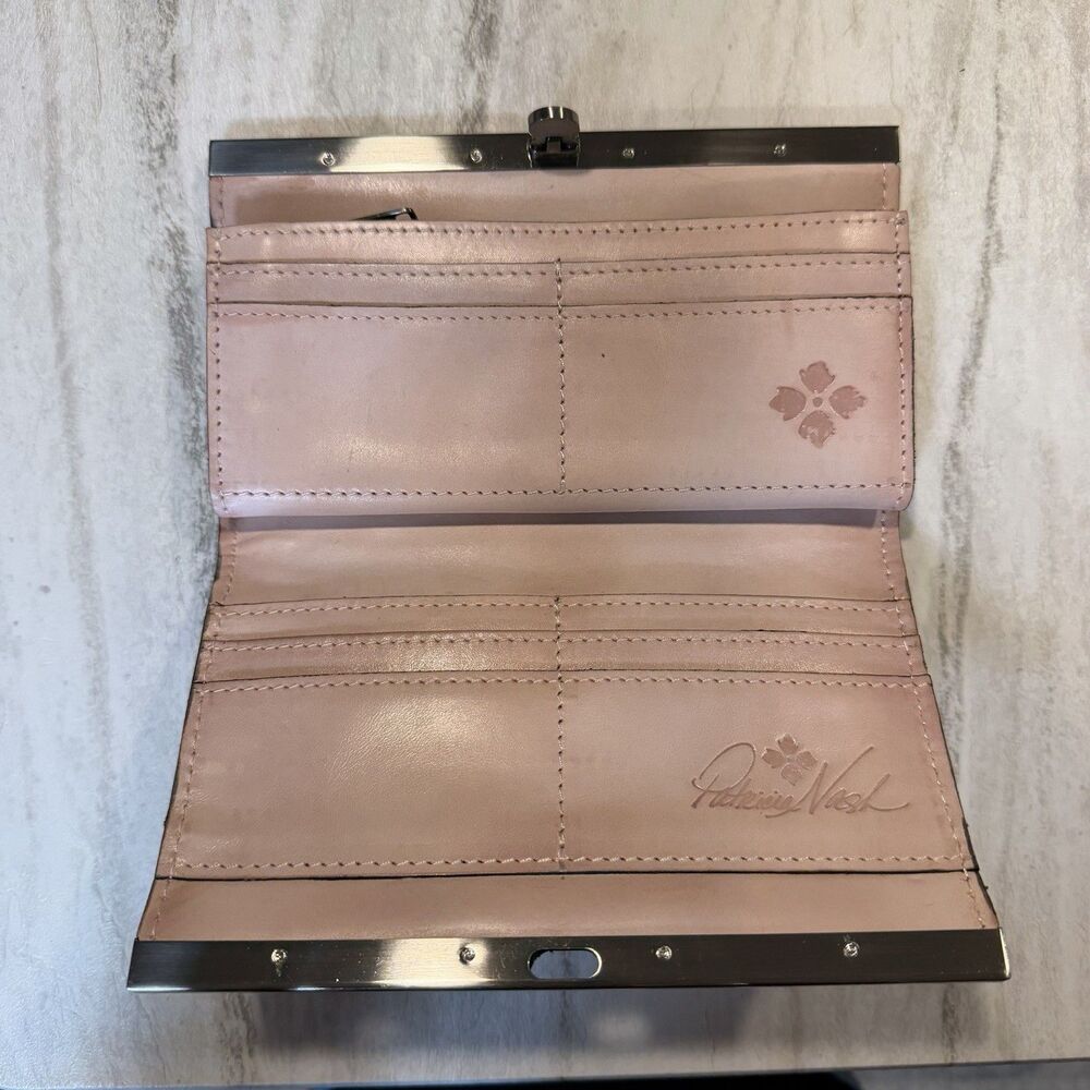 Patricia Nash Cauchy Tooled Leather Wallet in Florence Pink Brown - Picture 3 of 4